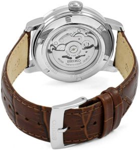 Seiko Reloj Analógico Automático para Hombre con Correa de Cuero – SSA231K1_Blanco-